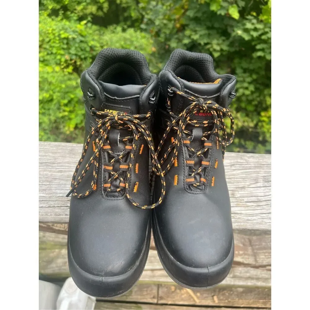 SAFETY LOONG Composite Toe Boots  Men Waterproof Leather, Lace Up Non Slip Light